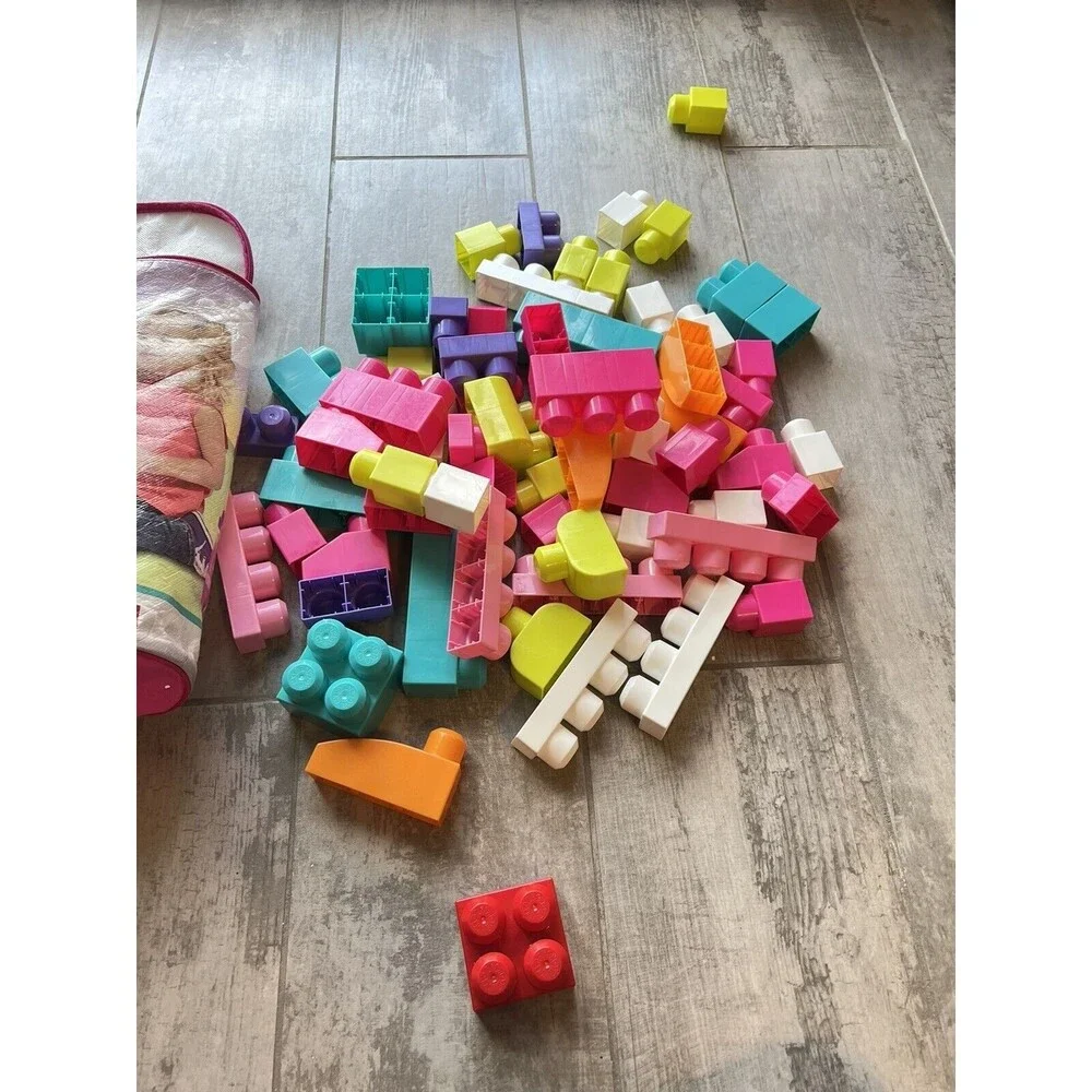 MEGA BLOKS Big Building Bag Toy Block Set 1-5 years 67 Blocks & Carrying Bag